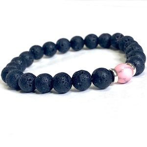 Pink crystal stone NWOT LAVA ROCK BRACELET